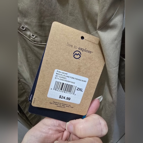 Magellan Outdoors Men's Tan Long Sleeve Fish Gear 2xl - Picture 3 of 15